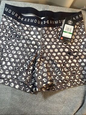 Under Armour Women's Black & White Patterned Performance Bike Shorts